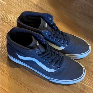 Blue high top vans